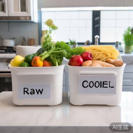 食物分类存放，防交叉污染