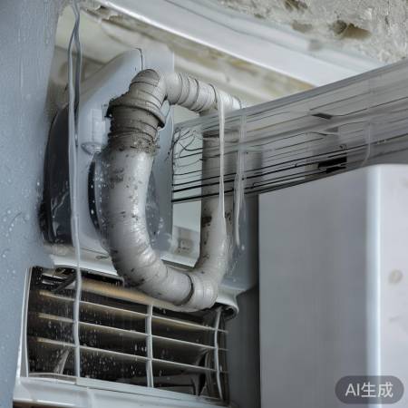 空调安装不当，冷凝水泛滥
