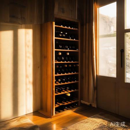 南向家居酒柜角落放置