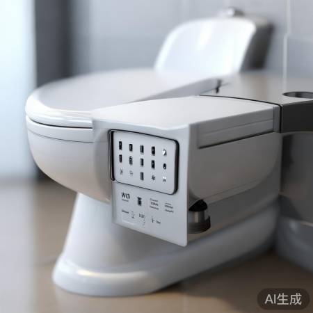 控制面板在马桶侧/下