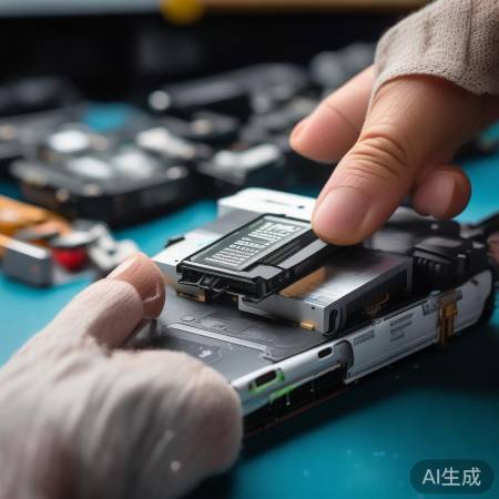 轻柔拆旧电池，注意正负极