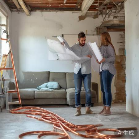 空调管过长,装修难题解