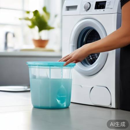洗衣机旁放水桶，省水小窍门