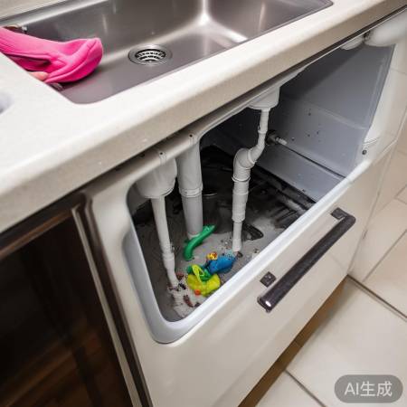 检查洗衣机排水管，清除堵塞物