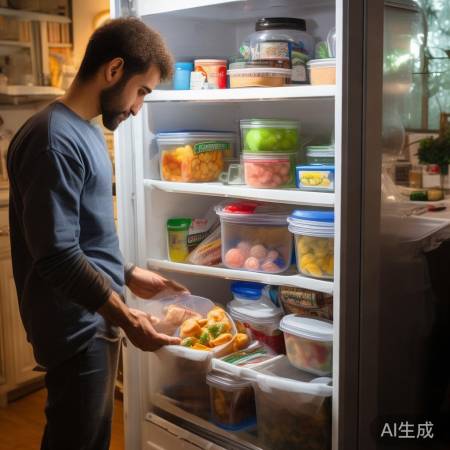 冰箱食物整理，密封保鲜