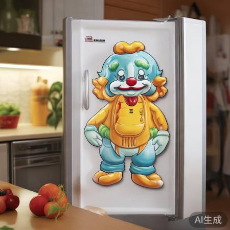 科慕冰箱400客服售后厂联教导（陶瓷小丑冰箱贴膜：可爱创意家居必备）