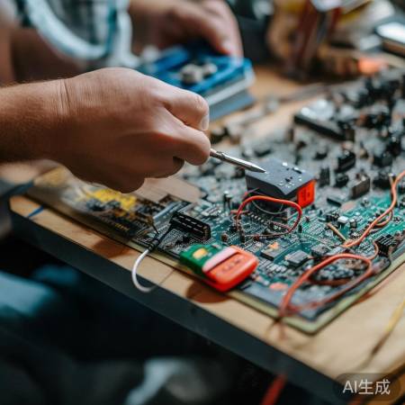 自己修电路板，测节点，焊短路